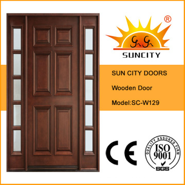 Luxury Interior Solid Wood Door with Glass Design (SC-W129)